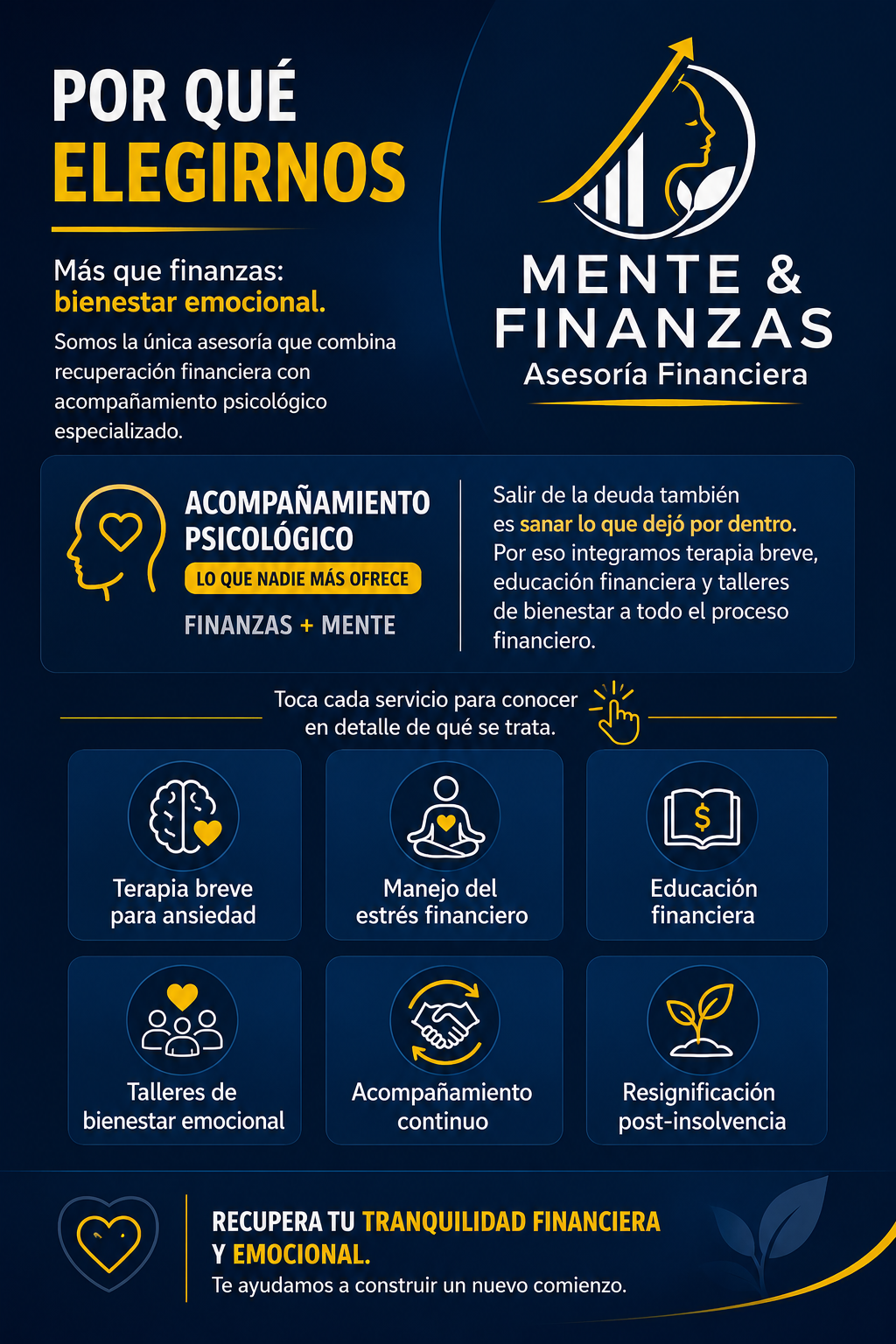 Por qué elegirnos — Mente & Finanzas